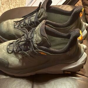 Hoka One One Kaha 2 GTX Green and Orange Athletic Shoes